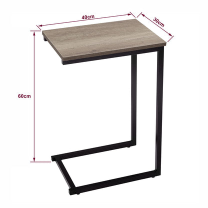 C Shaped Side Table Black Powder Coating