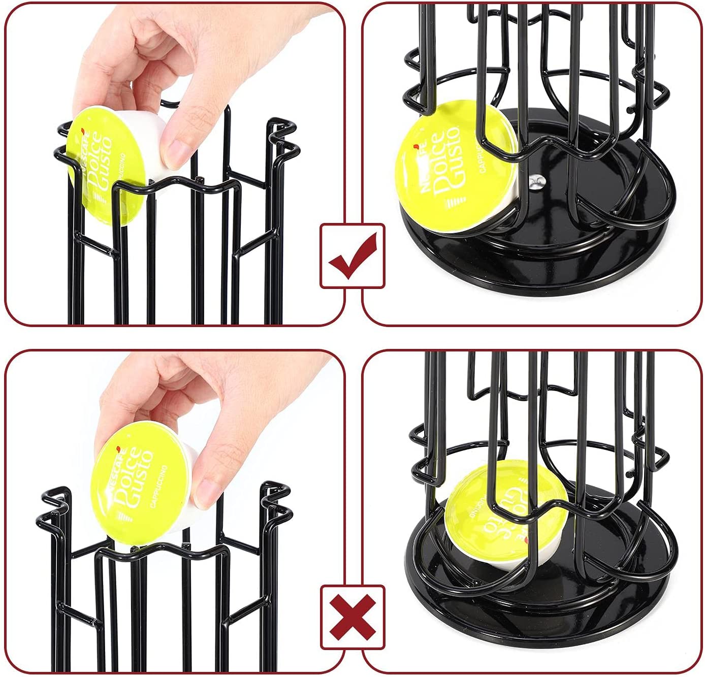 VINSANI 24 POD BLACK COFFEE POD STAND 0000183