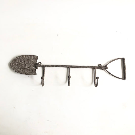 AcaciaHome Durable & Modern Wall Mounted with Metal 3 Iron Hooks. Hand Finished Decorative Metal Storage for Home Porch or Garden