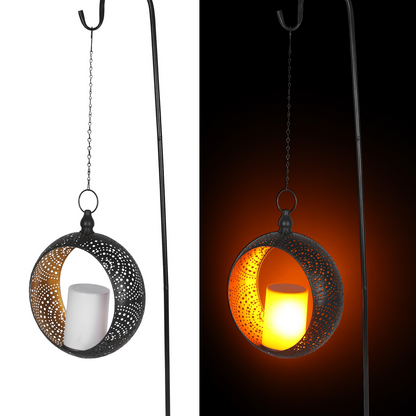 Solar Metal Decoration with LED Candle