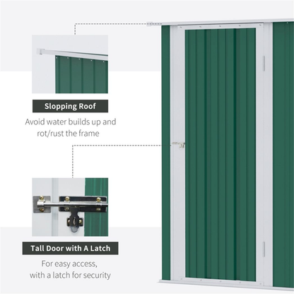 Metal Outdoor Storage Shed, Garden Tool House Cabinet