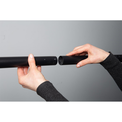 Double Black Telescopic Wardrobe Organiser Hanging Rail Clothes Rack Adjustable Storage Shelving