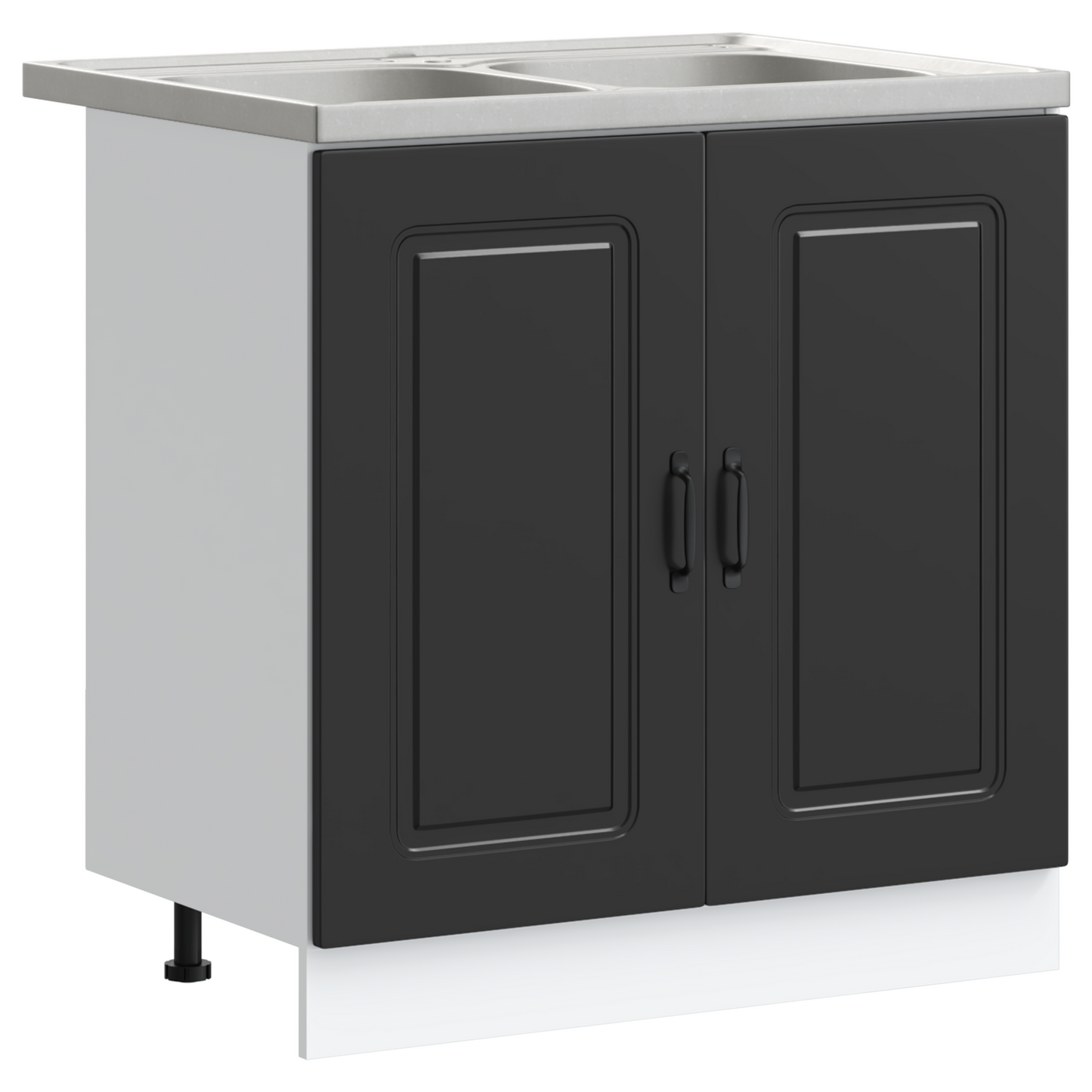 Kitchen Cabinet with Door Kalmar 2 pcs Black 80 x 46 x 81.5 cm