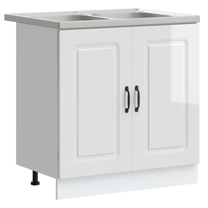 Kitchen Cabinet with Door Kalmar 2 pcs White 80 x 46 x 81.5 cm