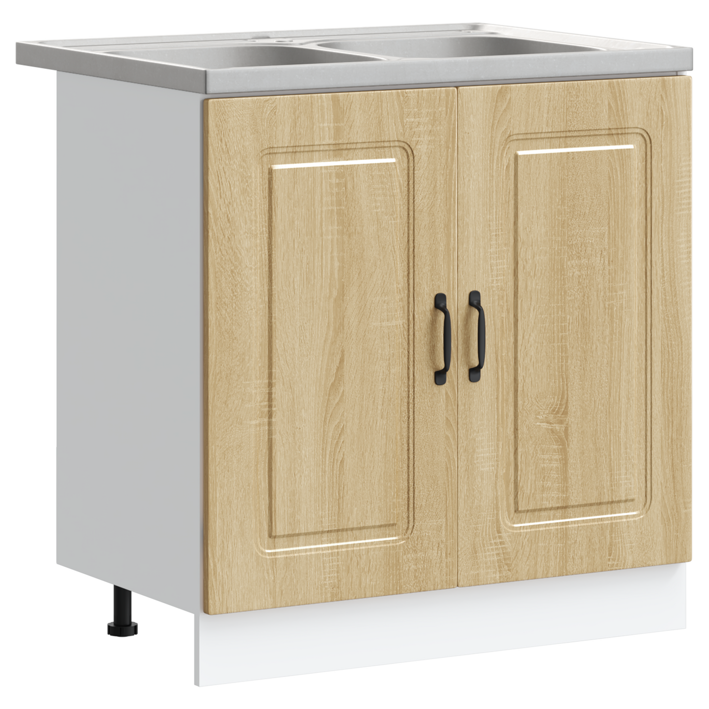 Kitchen Cabinet with Door Kalmar 2 pcs Brown 80 x 46 x 81.5 cm