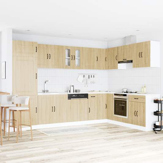 Kitchen Cabinet with Door Kalmar 2 pcs Brown 80 x 46 x 81.5 cm