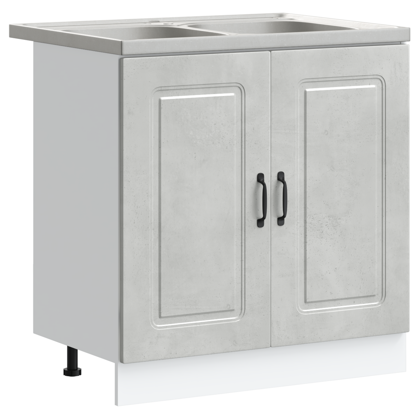 Kitchen Cabinet with Door Kalmar 2 pcs Grey 80 x 46 x 81.5 cm