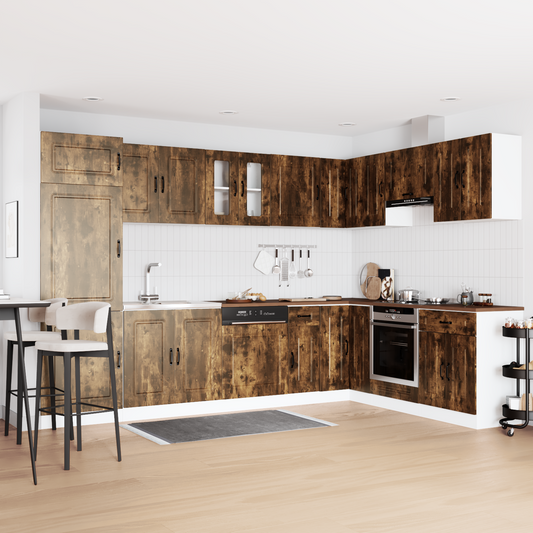 Kitchen Cabinet with Door Kalmar 2 pcs Brown 80 x 46 x 81.5 cm