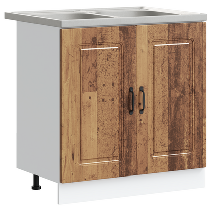 Kitchen Cabinet with Door Kalmar 2 pcs Brown 80 x 46 x 81.5 cm