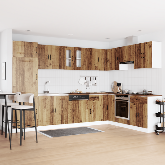 Kitchen Cabinet with Door Kalmar 2 pcs Brown 80 x 46 x 81.5 cm
