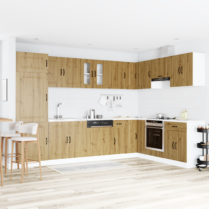 Kitchen Cabinet with Door Kalmar 2 pcs Brown 80 x 46 x 81.5 cm
