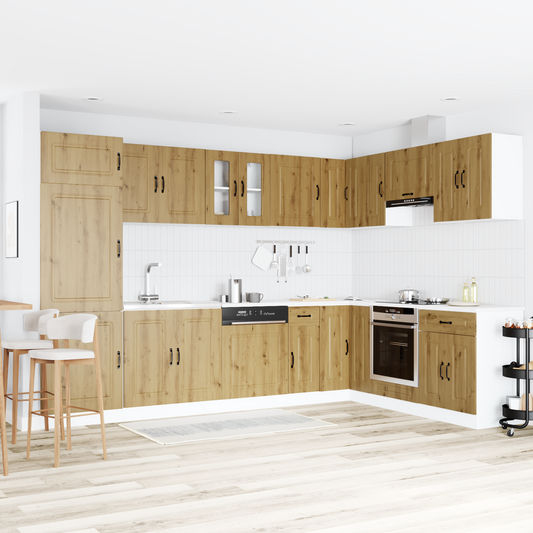 Kitchen Cabinet with Door Kalmar 2 pcs Brown 80 x 46 x 81.5 cm
