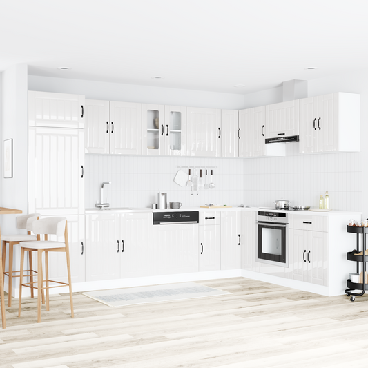 Kitchen Cabinet with Door Lucca 2 pcs White 80 x 46 x 81.5 cm