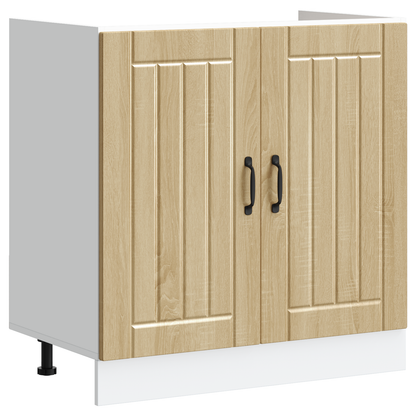 Kitchen Cabinet with Door Lucca 2 pcs Brown 80 x 46 x 81.5 cm