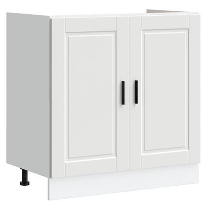Sink Base Cabinet with Door Porto 2 pcs White 80 x 46 x 84.5 cm