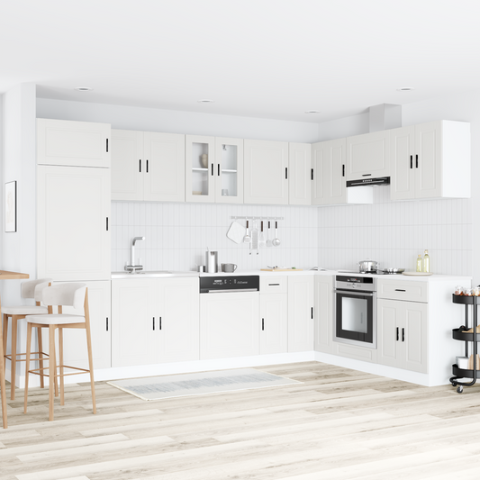 Sink Base Cabinet with Door Porto 2 pcs White 80 x 46 x 84.5 cm