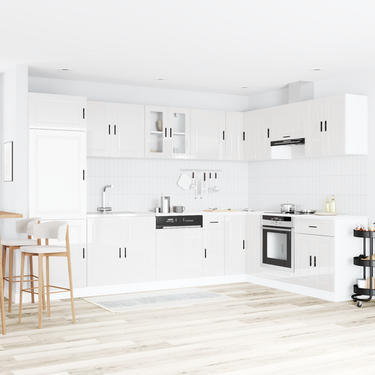 Sink Base Cabinet with Door Porto 2 pcs White 80 x 46 x 84.5 cm