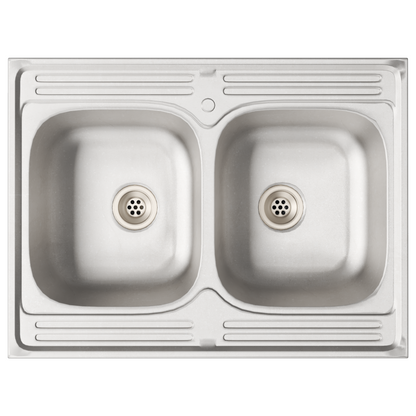 Sink Base Cabinet with Door Porto 2 pcs Grey 80 x 46 x 84.5 cm