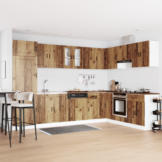 Sink Base Cabinet with Door Porto 2 pcs Brown 80 x 46 x 84.5 cm