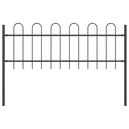 Garden Fence Grey 3.4 x 0.6 m Powder-coated steel