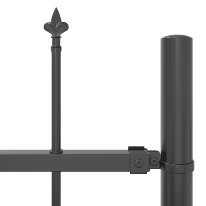 Garden Fence Grey 5.1 x 1.2 m Powder-coated steel