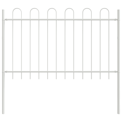 Garden Fence White 5.1 x 0.8 m Powder-coated steel