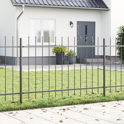 Garden Fence Grey 6.8 x 1.2 m Powder-coated steel