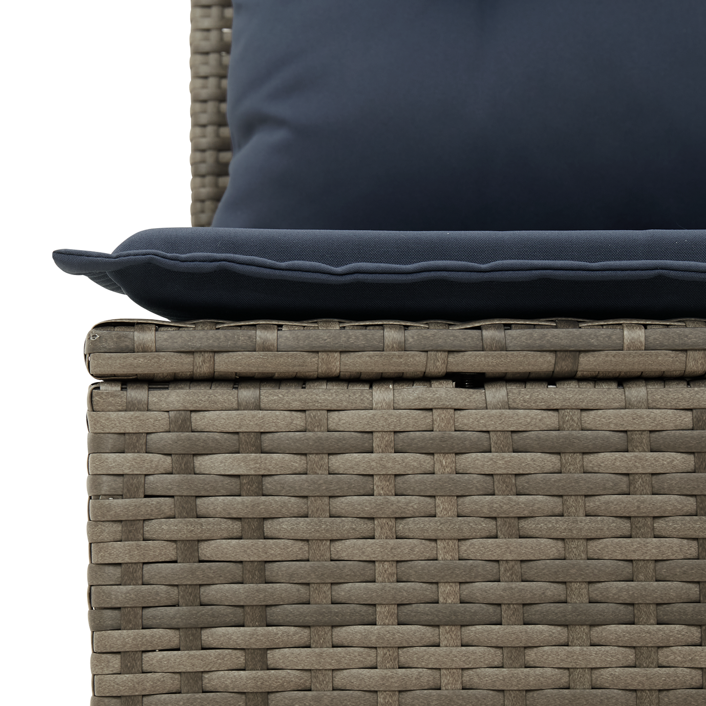 Garden Sofa 4 pcs Grey and navy 62 x 62 x 69 cm Poly rattan