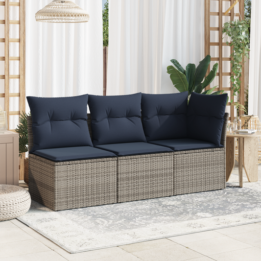 Garden Sofa 8 pcs Grey and beige 172 x 62 x 69 cm Poly rattan