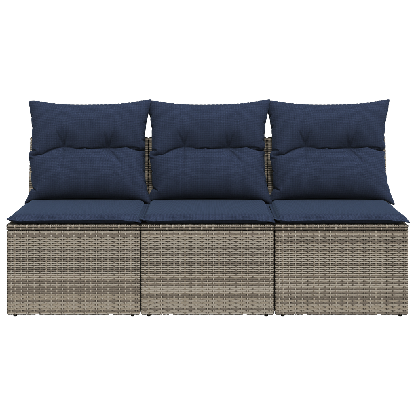 Garden Sofa 7 pcs Grey and beige 165 x 62 x 69 cm Poly rattan