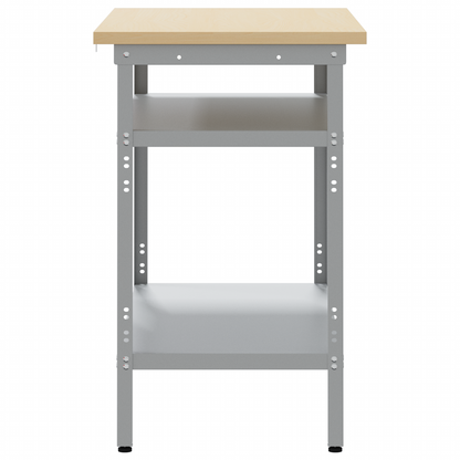 Work Table Grey 100 x 55 x 85 cm Steel and Engineered Wood
