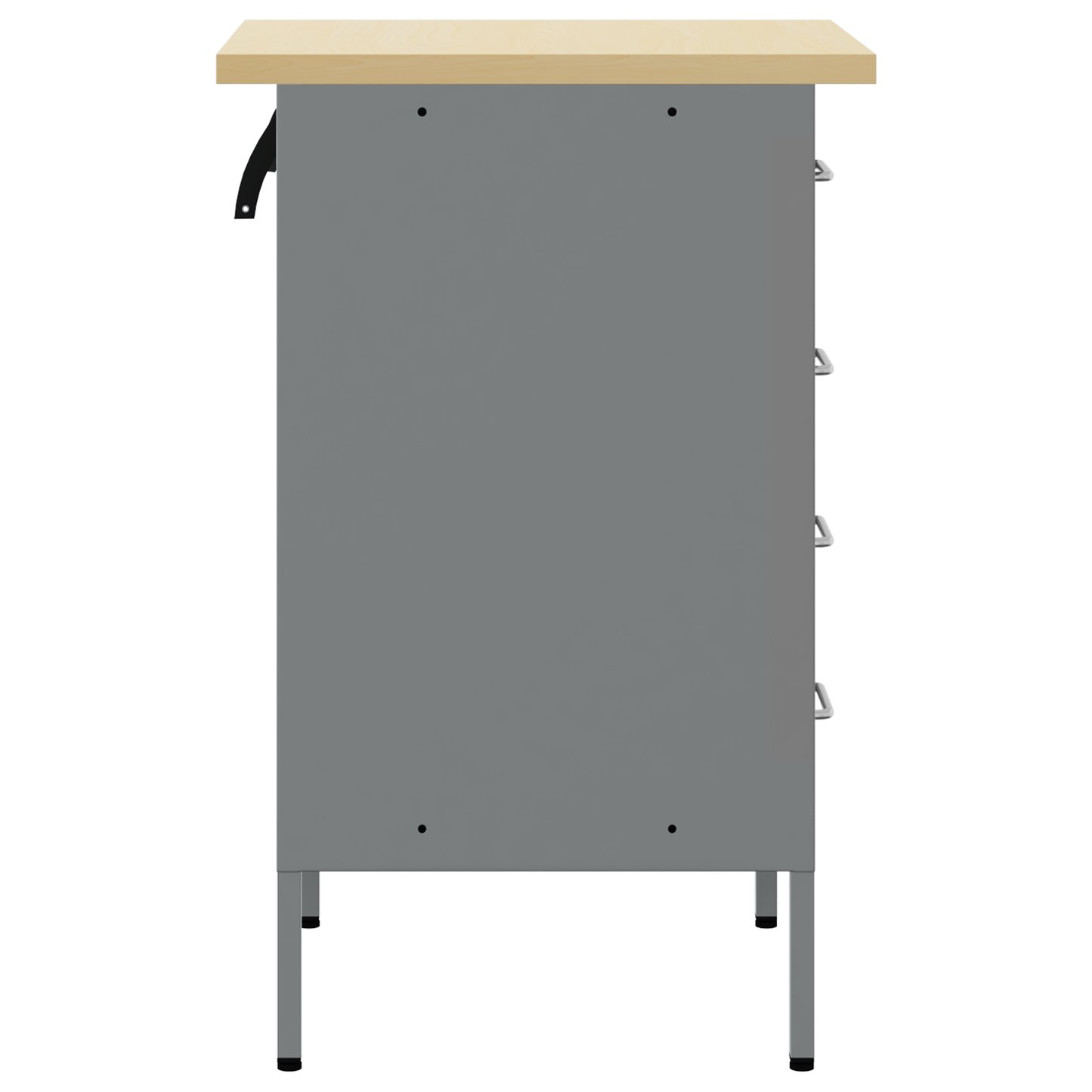 Workbench Black and grey 50 x 55 x 85 cm Powder-coated steel