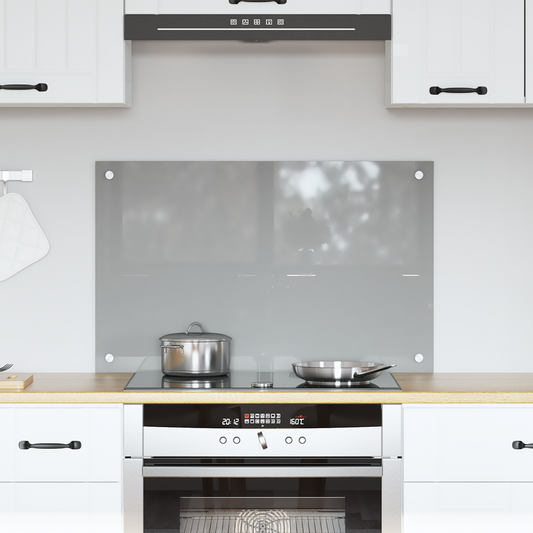 Kitchen Backsplash Light grey 80 x 50 x 0.6 cm Tempered Glass