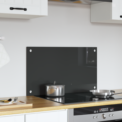 Kitchen Backsplash Dark grey 70 x 40 x 0.6 cm Tempered Glass