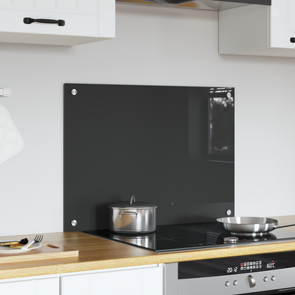 Kitchen Backsplash Dark grey 70 x 50 x 0.6 cm Tempered Glass