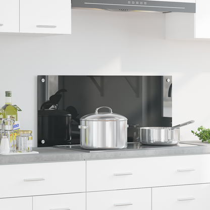 Kitchen Backsplash Dark grey 90 x 40 x 0.6 cm Tempered Glass