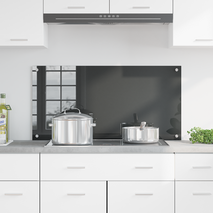 Kitchen Backsplash Dark grey 100 x 50 x 0.6 cm Tempered Glass