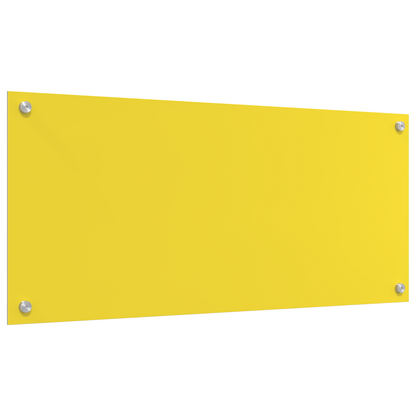 Kitchen Backsplash Yellow 90 x 40 x 0.6 cm Tempered Glass