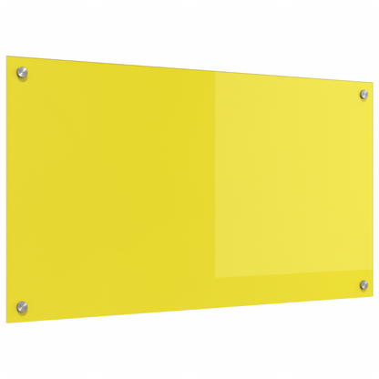 Kitchen Backsplash Yellow 90 x 50 x 0.6 cm Tempered Glass
