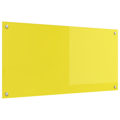 Kitchen Backsplash Yellow 100 x 50 x 0.6 cm Tempered Glass
