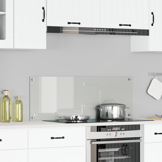 Kitchen Backsplash Transparent 110 x 40 x 0.6 cm Tempered Glass
