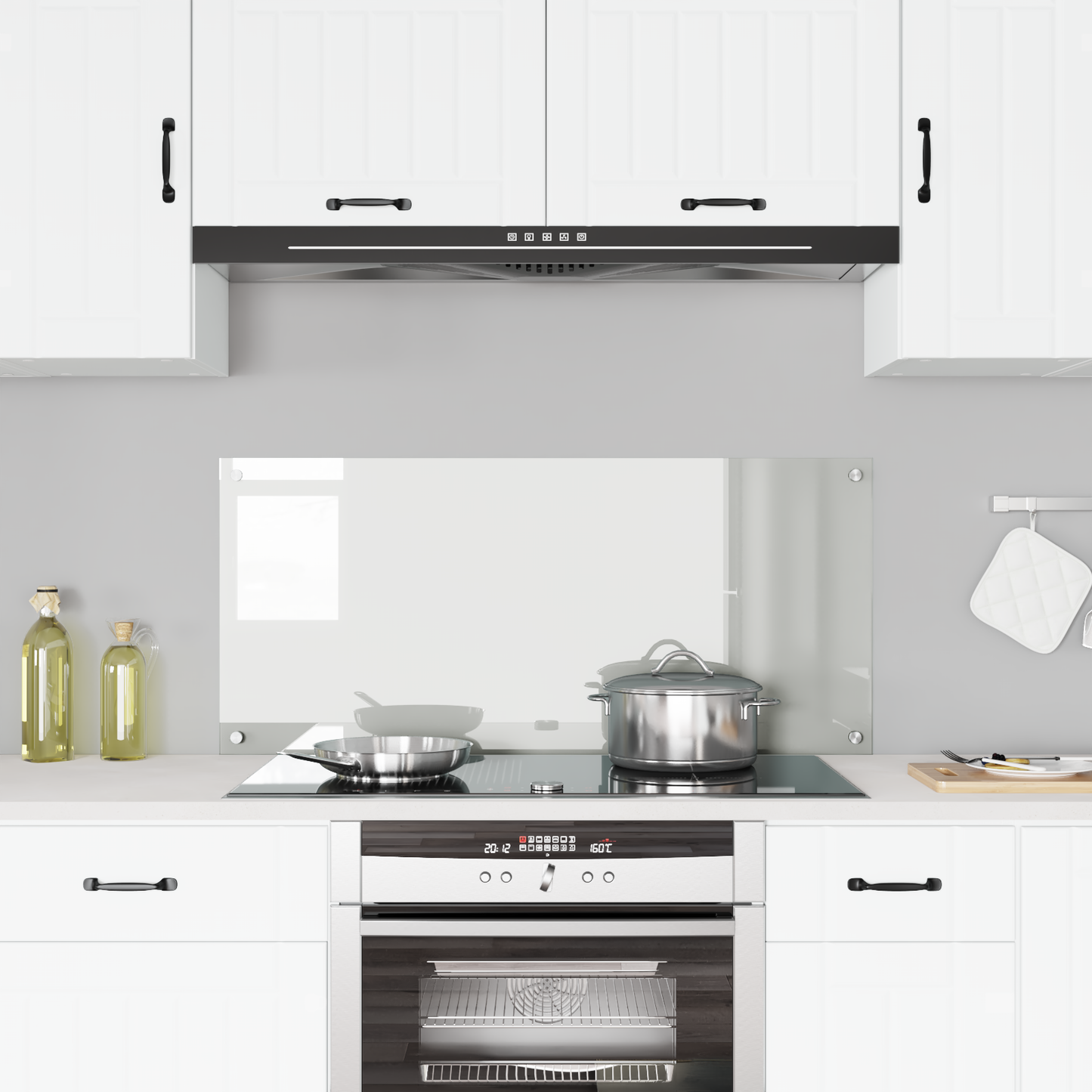 Kitchen Backsplash Transparent 110 x 50 x 0.6 cm Tempered Glass
