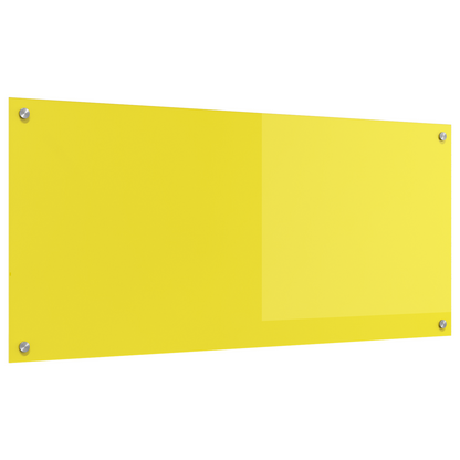 Kitchen Backsplash Yellow 110 x 50 x 0.6 cm Tempered Glass