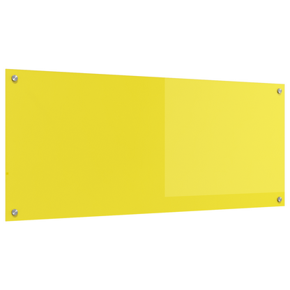 Kitchen Backsplash Yellow 120 x 50 x 0.6 cm Tempered Glass