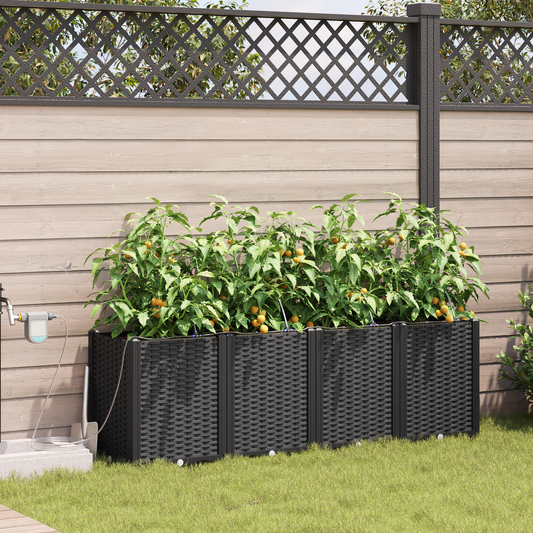 Garden Black 160 x 40 x 52 cm Steel