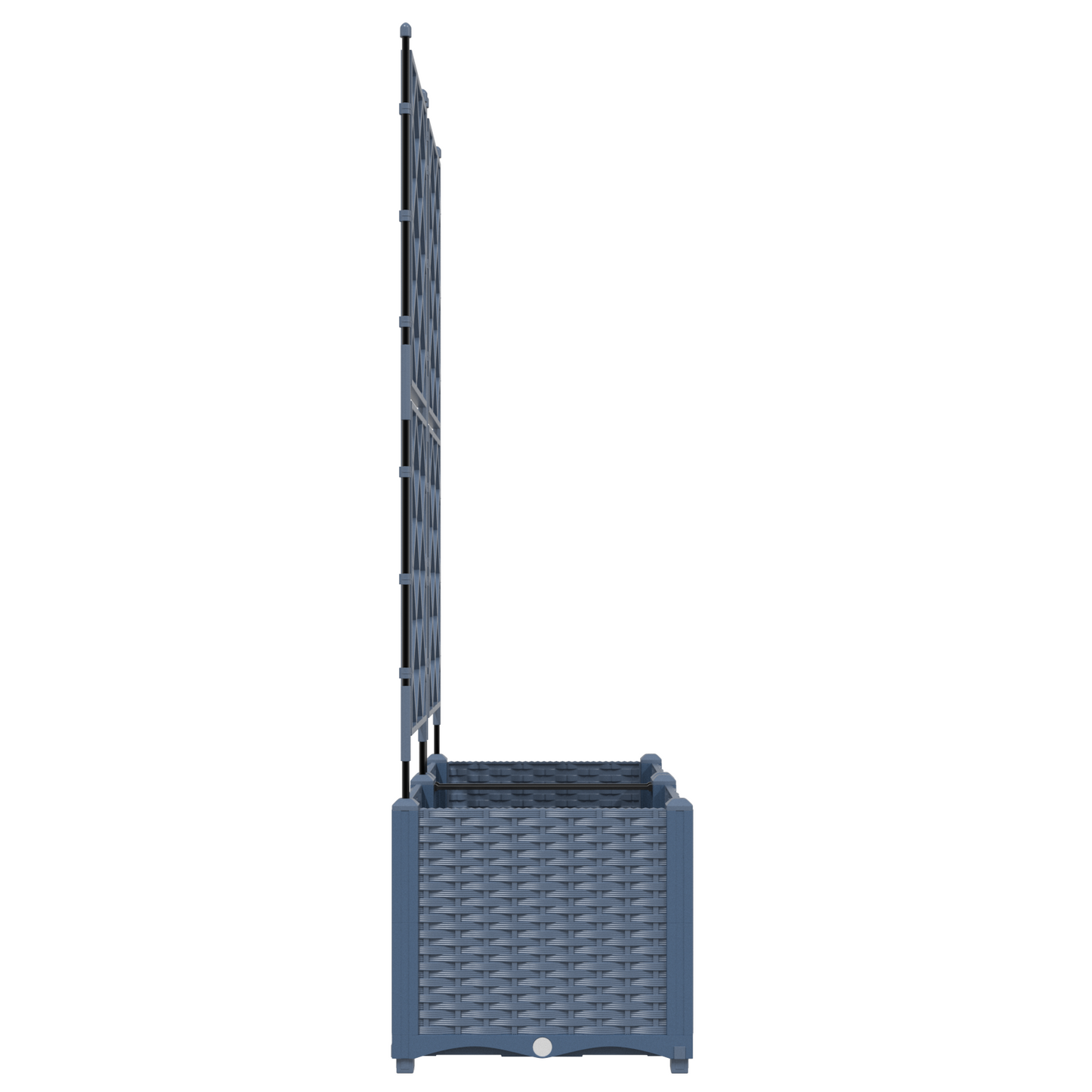 Garden Planter with Trellis 2 pcs Grey 80 x 40 x 143 cm PP