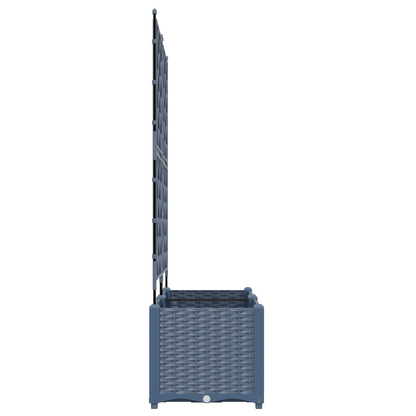 Garden Planter with Trellis 2 pcs Grey 80 x 40 x 143 cm PP