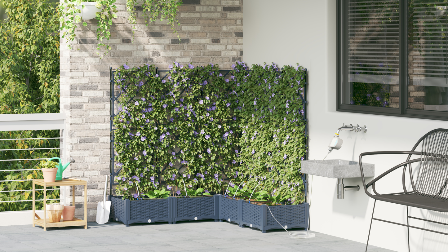 Garden Grey 120 x 120 x 126 cm Steel