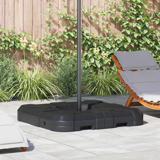 Umbrella Base Set 2 pcs Black 88.5 x 88.5 x 12 cm Plastic