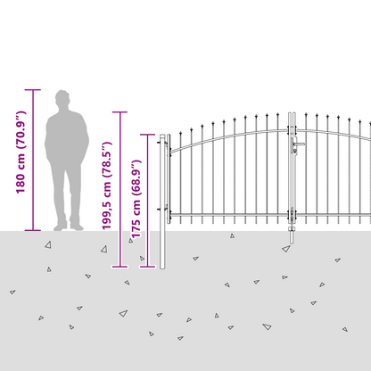 Garden Gate Black 150 x 400 cm